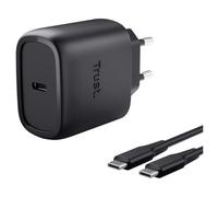 Chargeur secteur Trust Maxo 1x port USB-C - 45W- Cable 2m inclus (Noir)
