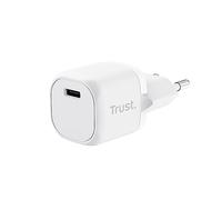 Trust Maxo Chargeur Rapide Prise USB C 20W PD, Adaptateur Secteur Universel (sans Câble) pour iPhone, iPad, Samsung Galaxy - Blanc