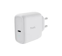 Trust Maxo Chargeur USB-C 65W, 75% à Partir de Matériaux Recyclés, Prise Chargeur Rapide avec Câble USB-C de 2m, Adaptateur pour iPhone, iPad, Samsung Galaxy, Smartphones, Tablettes - Blanc
