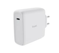 Trust Maxo Chargeur USB-C de 100W, 75% à Partir de Matériaux Recyclés, Chargeur Rapide avec Câble USB-C de 2m, Adaptateur Secteur pour iPhone, iPad, Samsung Galaxy, Tablets - Blanc