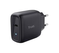 Trust Maxo Chargeur USB-C de 45W, 75% à Partir de Matériaux Recyclés, Rapide Câble USB-C 2m, Adaptateur Secteur - Noir
