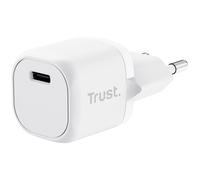 Trust Maxo Chargeur Rapide Prise USB C 20W PD, Adaptateur Secteur Universel (sans Câble) pour iPhone, iPad, Samsung Galaxy - Blanc