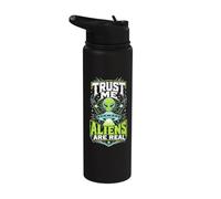 Trust Me I Believe In Aliens UFO Espace Humour Stainless Steel Insulated Water Bottle