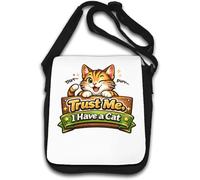 Trust Me I Have A Cute Cat Sac à bandoulière Blanc