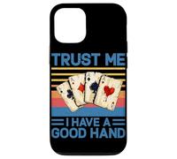 Trust Me I Have a Good Hand Joueur de Poker Amusant Casino rétro Coque pour iPhone 12/12 Pro
