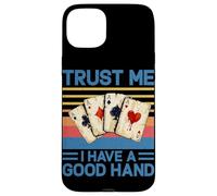 Trust Me I Have a Good Hand Joueur de Poker Amusant Casino rétro Coque pour iPhone 15 Plus