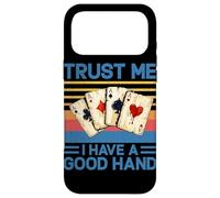 Trust Me I Have a Good Hand Joueur de Poker Amusant Casino rétro Coque pour iPhone 17 Pro Max