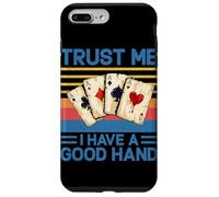 Trust Me I Have a Good Hand Joueur de Poker Amusant Casino rétro Coque pour iPhone 7 Plus/8 Plus