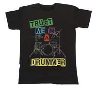Trust Me I`M A Drummer T Shirt Mens Musician Band Black L