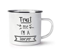 Trust Me I'M A Lawyer Rétro Émail Tasse Mug