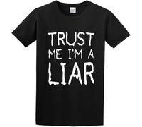 Trust Me, Im A Liar - Funny - Joke - Sarcastic - Gift - Present Men's Cotton T-Shirt Black