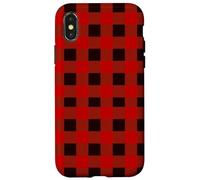 Trust Me I'm a Lumberjack Red Checked Pattern Design Graphic Coque pour iPhone X/XS