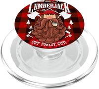 Trust Me I'm a Lumberjack Red Checked Pattern Design Graphic PopSockets PopGrip pour MagSafe