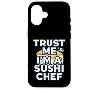 Trust Me Im A Sushi Chef Funny Japanese Food Cook Coque pour iPhone 16