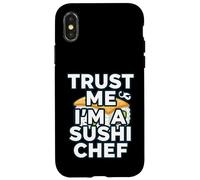 Trust Me Im A Sushi Chef Funny Japanese Food Cook Coque pour iPhone X/XS