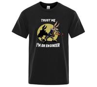 Trust Me Im an Engineer T Shirt for Men Pure Cotton Vintage T-Shirt Round Neck Engineering Tees Man Clo