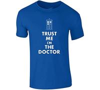 Trust Me I'm The Doctor T-Shirt - Dr Police Telephone Box Who Fan Mens Gift Top L XL