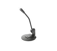 Trust Microphone de Bureau 21674 Noir - Connectique 3.5mm, Câble 1.8m, Plug and Play, Sensibilité élevée, Poids 65g