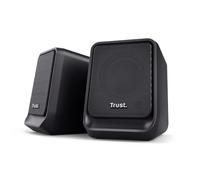 Trust Milo Enceinte PC 2.0 Compact USB-C Stéréo 12W (6W RMS), Noir | Haut Parleur PC avec Réglage du Volume en Ligne, Connexion USB-C pour l'audio et l'alimentation, Plastiques Recyclés