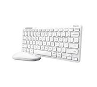 Trust Mini QWERTY Italian Keyboard and Mouse Wireless RF/Bluetooth White Multi-device