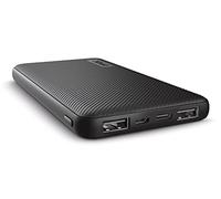 Trust Mobile Batterie Externe 10000 mAh Primo, Power Bank Ultra Plate, Charge Rapide, pour Smartphone Android, iPhone, iPad, Tablette, Téléphone Portable et Autres - Noir