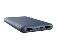 Trust Mobile Primo Batterie Externe Rapide 10000mAh, Power Bank Ultra Mince USB-C 3A, 3 Entrées, Chargeur iPhone, iPad, Apple, Samsung, Xiaomi, Huawei, Airpods, Téléphone Portable, Bleu
