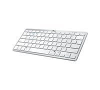 Trust Nado clavier Universel Bluetooth AZERTY Français Métallique, Blanc