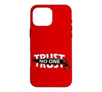 Trust No One Cool Motivational Illustration Graphic Quotes Coque pour iPhone 16 Pro Max