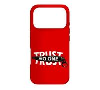 Trust No One Cool Motivational Illustration Graphic Quotes Coque pour iPhone 17 Pro