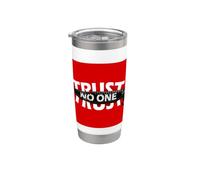 Trust No One Cool Motivational Illustration Graphic Quotes Gobelet isotherme en acier inoxydable double paroi