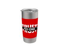 Trust No One Cool Motivational Illustration Graphic Quotes Gobelet isotherme en acier inoxydable double paroi