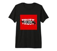 Trust No One Cool Motivational Illustration Graphic Quotes T-Shirt Haut de Gamme
