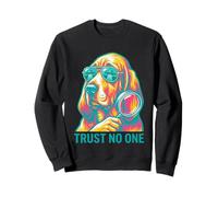 Trust No One Hound Dog Detective Alien Impression sur Bloc Sweatshirt