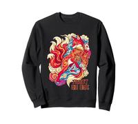 Trust No One Kitsune Fox Dague Fan Ukiyo-e Art Sweatshirt