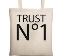 Trust No One Sac fourre-tout en coton écologique avec logo Noir