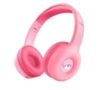 Trust Nouna Casque Bluetooth sans Fil pour Enfant 4-10 Ans avec Micro, Rose | Limite de Volume (85dB) Casque Pliable avec Autocollants, 15h d'Autonomie, Headphones pour Switch, Tablette, Musique