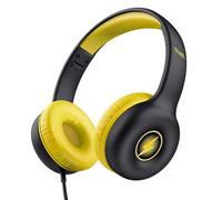 Trust Nouna Casque Filaire Audio pour Enfant 4-10 Ans avec Limite de Volume (85dB), Ecouteurs Filaire Pliable avec Micro et Autocollants, Connexion 3.5mm, Casque pour Switch, Tablette, Musique, Noir