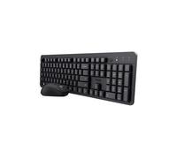 Trust Ody II Ensemble Clavier AZERTY RF Sans Fil et Souris Optique 1600DPI, Noir - Compatible Windows/macOS/ChromeOS