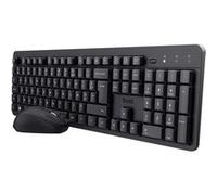 Trust Clavier et souris Ody II – sans fil RF 2.4GHz, silencieux, AZERTY – Noir