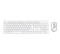 Trust Ody II - Ensemble clavier et souris - silencieux - full size - sans fil - USB - AZERTY - Français - blanc - boîte en carton G