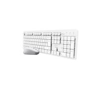 Trust Ody II Pack Clavier AZERTY Français + Souris RF sans fil, 1600 DPI, Blanc, ABS, Compatible Windows/macOS/ChromeOS