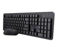 Trust ODY II Pack Souris Clavier sans Fil Silencieux sk_CZ, Récepteur USB RF 2.4GHz, Clavier pour PC - Noir