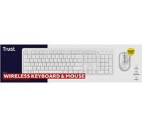 Trust Ody II, sans fil, RF sans fil, membrane, QWERTY, blanc, souris incluse