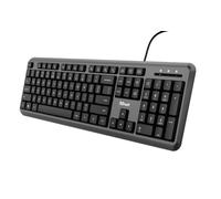 Trust ODY Silent Keyboard, kabelgebunden, leiser Tastenanschlag, spritzwassergeschützt, Deutsches QWERTZ-Layout