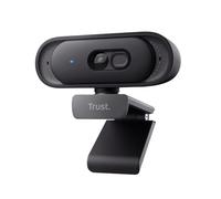 Trust Ovala Webcam 2K QHD avec Micro, Filtre de Confidentialité USB-C/USB-A, Mise au Point Fixe 30 FPS, Grand Angle 75°, Réduction du Bruit, Web Camera Ordinateur Portable Mac Windows Zoom Teams, Noir