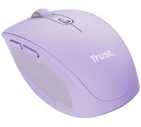 Trust Ozaa Souris sans Fil Bluetooth + 2.4GHz, Souris Silencieuse Compacte Multi-appareils, 60% de Plastiques Recyclés, Souris Bluetooth Rechargeable PC Ordinateur Portable Android Mac - Pourpre