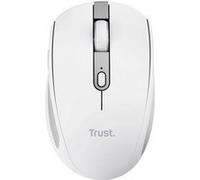 Trust Ozaa Souris sans Fil Bluetooth + 2.4GHz, Souris Silencieuse Compacte Multi-appareils, 60% de Plastiques Recyclés, Souris Bluetooth Rechargeable PC Ordinateur Portable Android Mac - Blanc