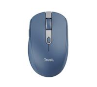 Trust Ozaa Souris sans Fil Bluetooth + 2.4GHz, Souris Silencieuse Compacte Multi-appareils, 60% de Plastiques Recyclés, Souris Bluetooth Rechargeable PC Ordinateur Portable Android Mac - Bleu