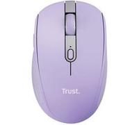 Trust Souris sans fil Ozaa – Bluetooth + 2.4 GHz, Silencieuse, 60% de plastiques recyclés – Pourpre