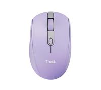 Trust Ozaa Souris sans Fil Bluetooth + 2.4GHz, Souris Silencieuse Compacte Multi-appareils, 60% de Plastiques Recyclés, Souris Bluetooth Rechargeable PC Ordinateur Portable Android Mac - Pourpre